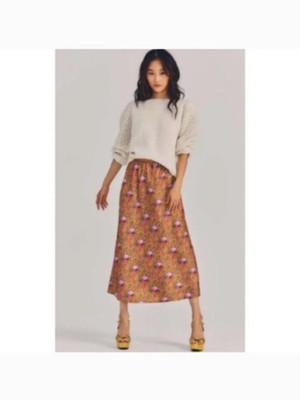 LoveShackFancy Aimee midi skirt in the Ruby Goldmine colorway