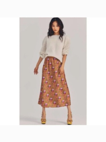 LoveShackFancy Aimee midi skirt in the Ruby Goldmine colorway
