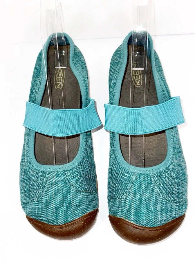 Zapatos de Lona Keen Sienna Mary Jane Turquesa Sin Cordones Deportivos Informales Cómodos Talla 9 Foto 4 de 4