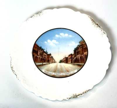 KAWANEE - TREMONT ST - IL ILLINOIS Antique Souvenir China TRINKET DISH PLATE