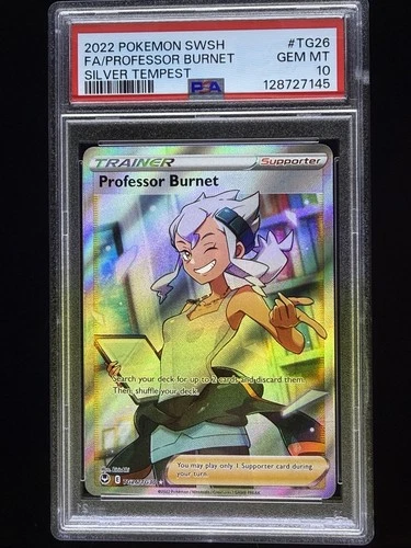 Professor Burnet Full Art TG26/TG30 Silver Tempest Pokémon PSA 10 GEM MINT