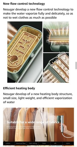 Nesugar Steamer for Clothes Portable Mini Travel, 0.8Lbs Light,15S Fast Heat-Up - Picture 12 of 15