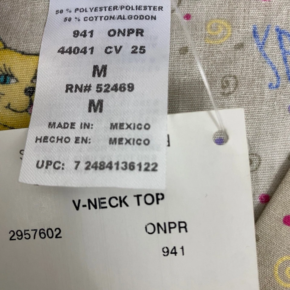 SB Simply Basic Scrub Set (Top & Bottom) Size Medium Medical Uniform Cats Dogs - Image 3 of 4