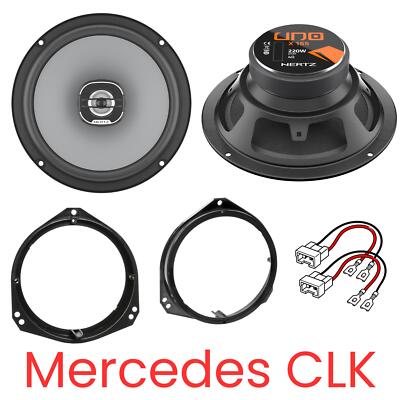 Hertz X165 UNO Koaxial Lautsprecher Boxen Set kompatibel für Mercedes CLK-Klasse
