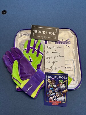 Gants De Frappe Bruce Bolt Manchette Longue - Taille Jeunes Moyens - Occasion Excellent état - Baseball