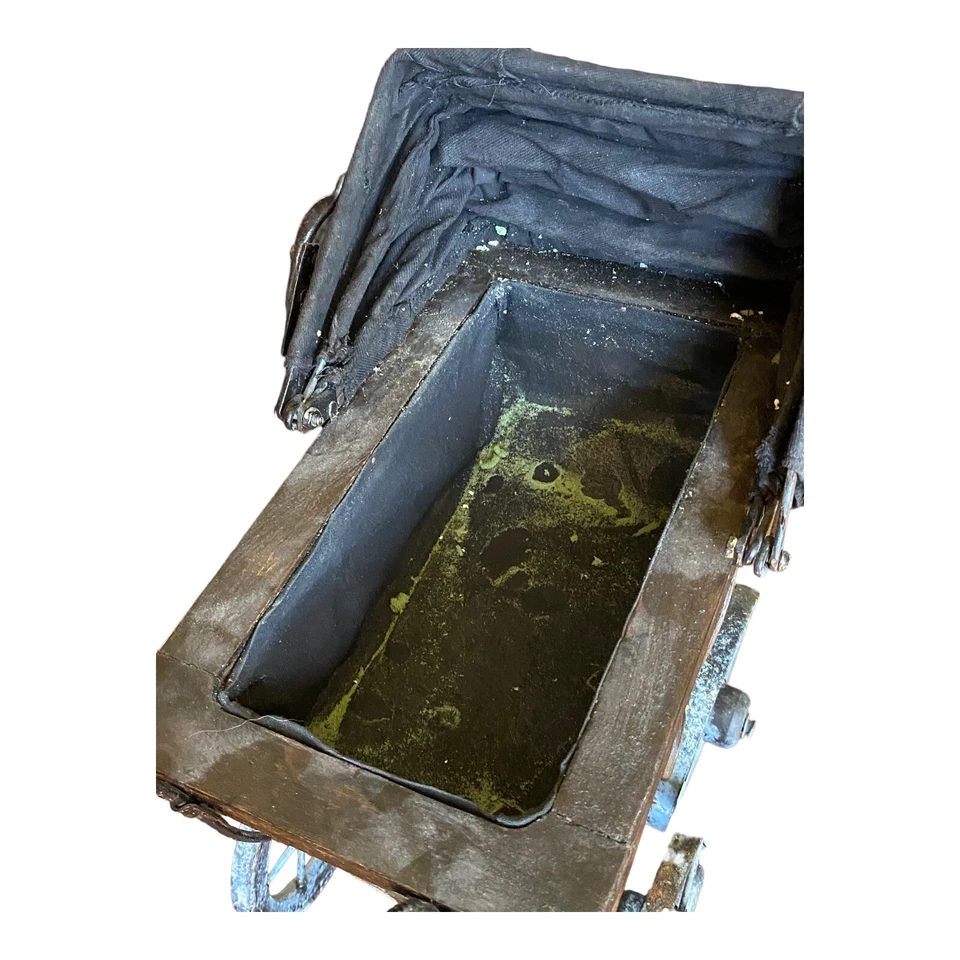 Victorian Doll Pram Baby Buggy Gothic Stroller Doll Flower Planter - Image 4 of 4