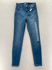Old Navy Rockstar Jeans Women's 0 Super Skinny Medium Wash Blue Stretch Denim