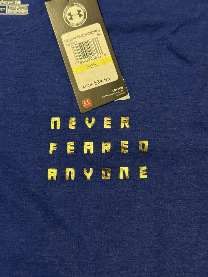 Camisa Under Armour Canelo Álvarez Never Fered Anyone 1425863-400 TALLA M NUEVA CON ETIQUETAS RARA Foto 4 de 4