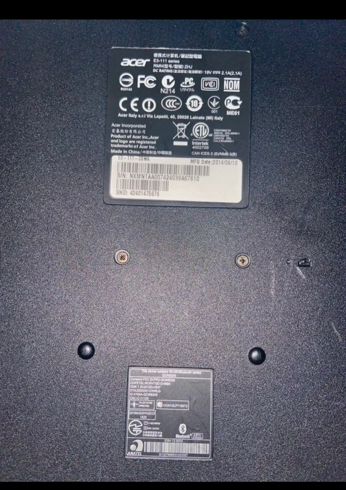 Acer Aspire Laptop E3-111 Series (E11) - Image 3 of 4