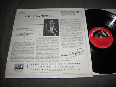 UK ASD 269 SEMI Malcolm Sargent, BBC Symphony Orchestra: Holst