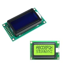 1PCS Yellow/Blue 0802 8x2 Character LCD Display Module 5V LCM NEW