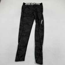 Dr. Skin Compression Leggings in Gray/Black Camouflage Size Large