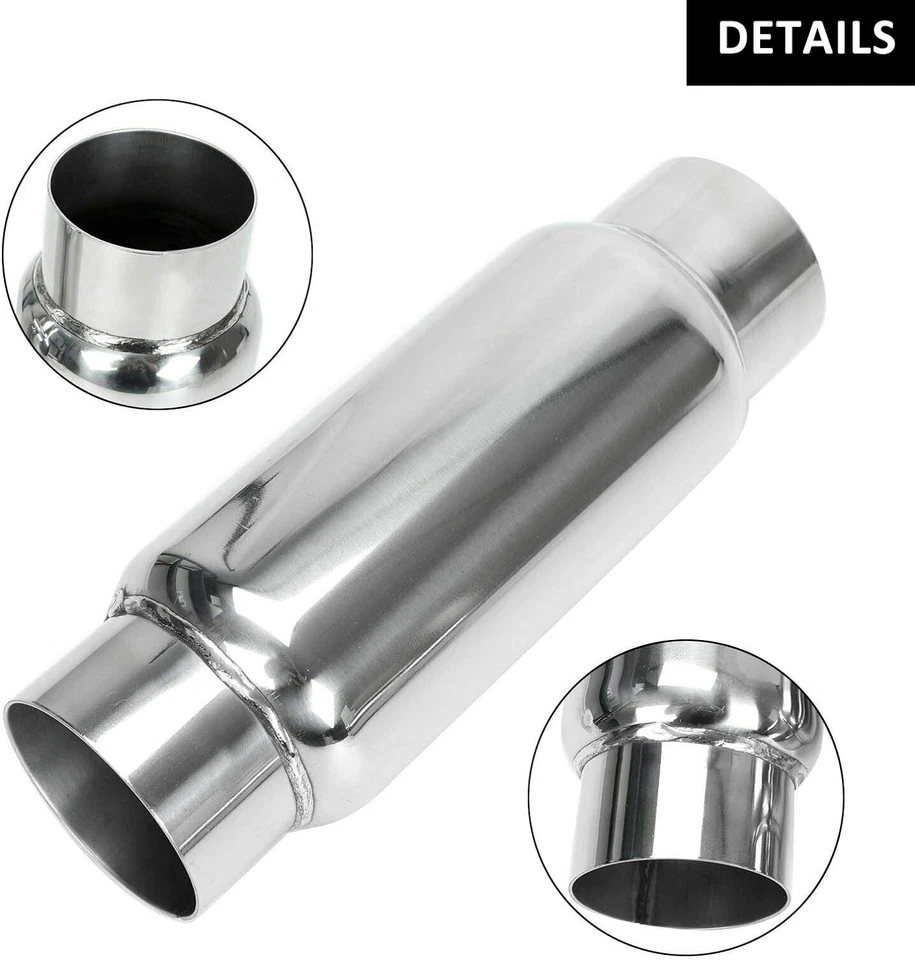 3" Inlet/Outlet 12" Long Exhaust Muffler Resonator Weld-On For Mitsubishi 3000GT Foto 3 de 4