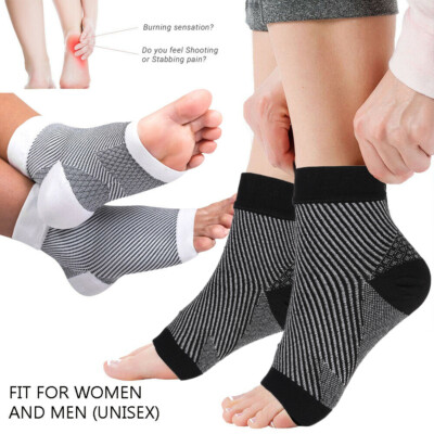 2pairs Plantar Fasciitis Socks for Men&Women, 15-20mmHg Compression Foot Sleeves