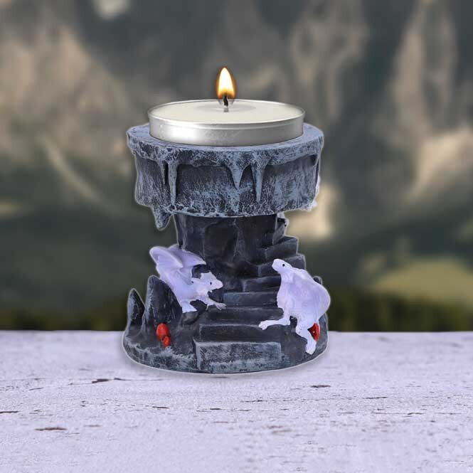 Original Anne Stokes ""Dragon Mage"" Tea Light Holder 6cm Gift Home Decor