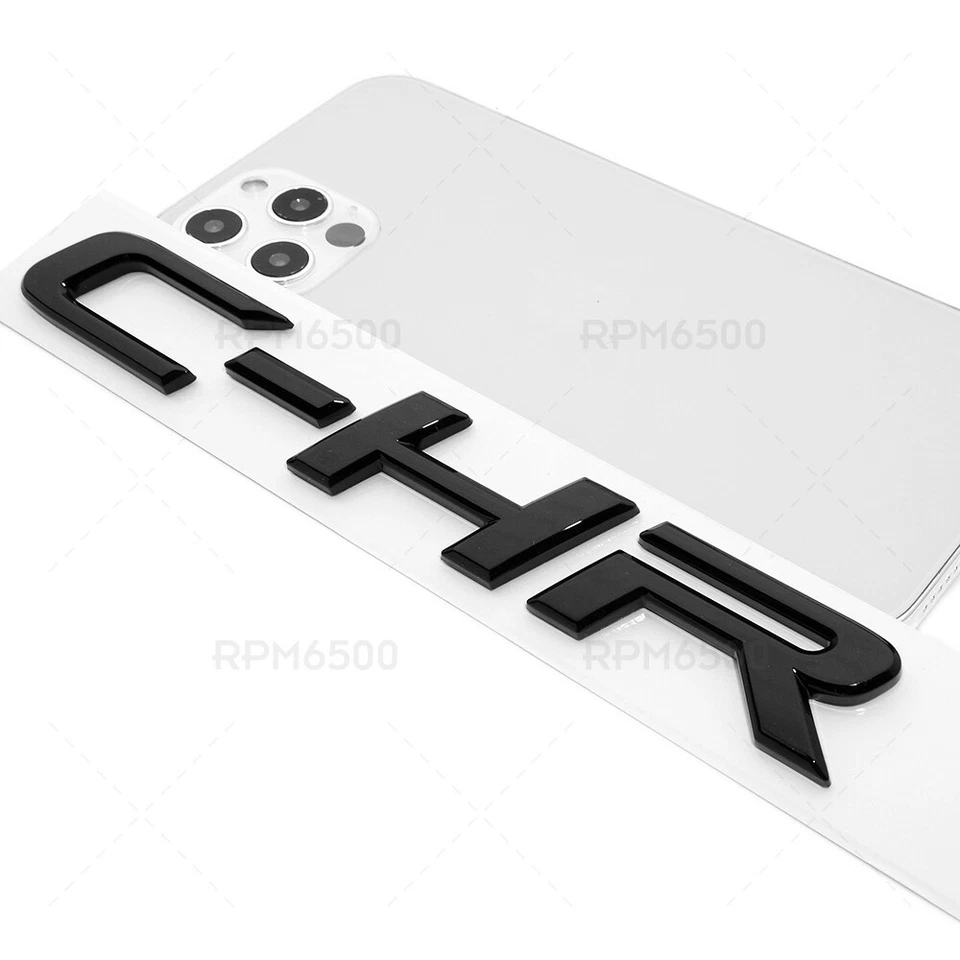 Toyota C-HR Rear Liftgate Nameplate Letter Logo Emblem Badge Sport Gloss Black - Image 4 of 4
