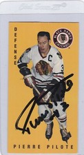Parkies Tall Boys from mid-90's Autographed Pierre Pilote Black Hawks