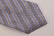 Altea Neck Tie NWT Browns and Blue Striped 100% Silk