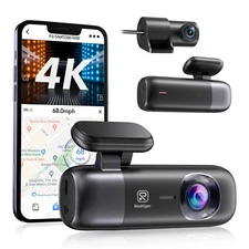 REDTIGER F9 Dash Cam,Smart App Control,Dual Dash Camera for Cars, Loop Recording