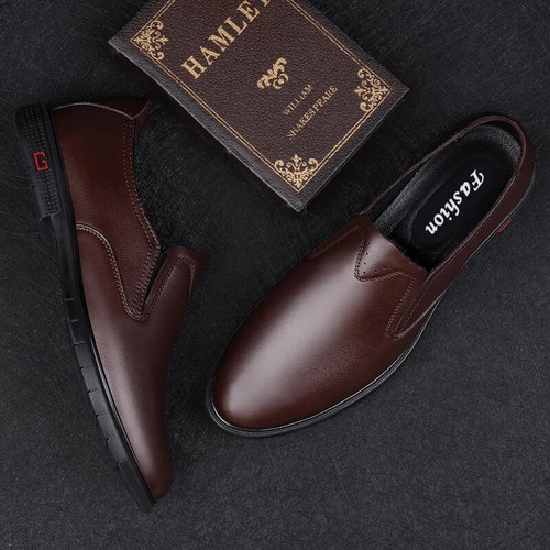 Handmade Casual Slip on Shoe Loafer Moccasin Men's Outdoor Non-slip Driving Shoe - Picture 4 of 24
