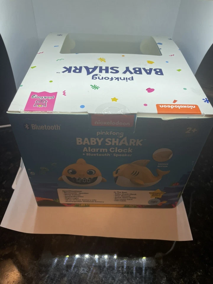 Core Innovations Baby Shark Alarm Clock and Bluetooth Speaker, Yellow - Image 2 of 2