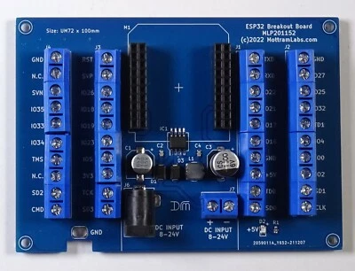 MOTTRAMLABS Wemos D1 ESP32 Breakout board - With DC Regulator - MLP201152