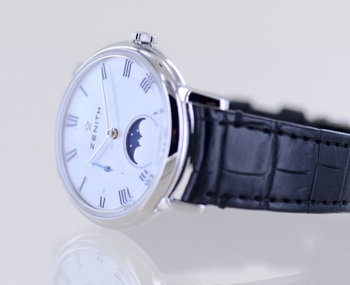 Zenith Uhr Elite Ultra Thin Lady MOP Dial Moon Dresswatch Automatic 36mm new B+P - Bild 16 von 19