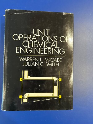 Unit Operations of Chemical Engineering By Warren McCabe and Julian Smith, 3rd E