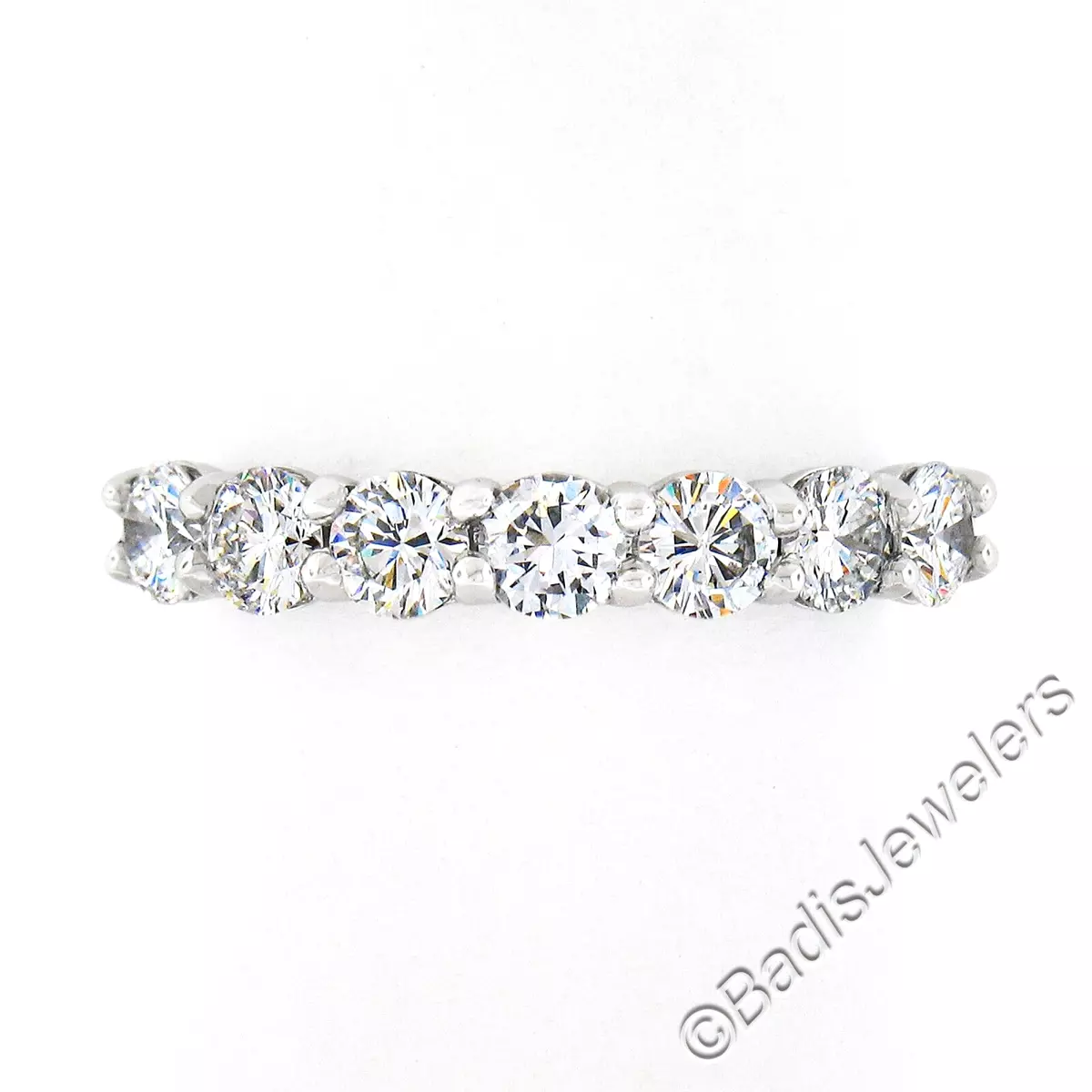 Low profile diamond shop wedding band