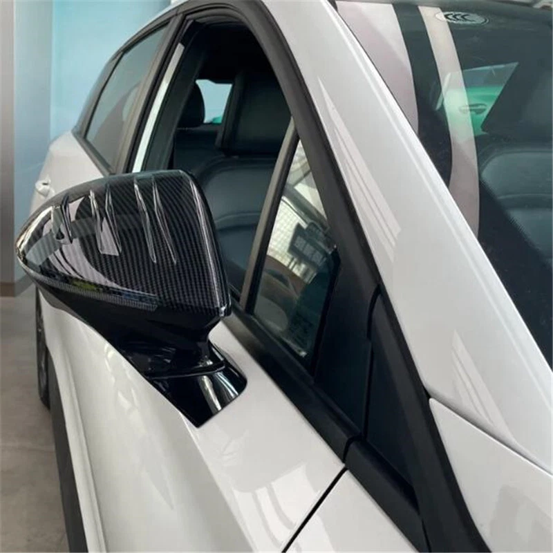 Capa protetora espelho retrovisor fibra de carbono acabamento para MG4 MG 4 EV 2022 2023 2024 - Imagem 3 de 4