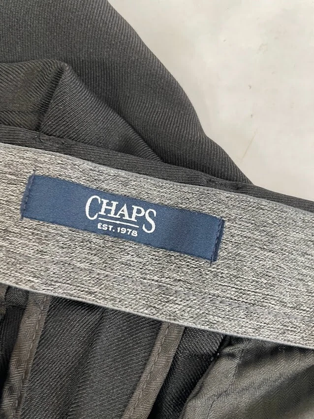 Chaps Men's Black Flat Front Dress Pants Size 30 - Image 3 of 4