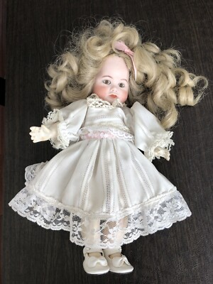 Antique Pouty bisque doll signed Betty G Cohen autograph