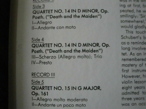 THE BUDAPEST QUARTET SCHUBERT: THE LAST QUARTETS 3X VINYL LPS 1975 ODYSSEY REC. - Picture 11 of 12