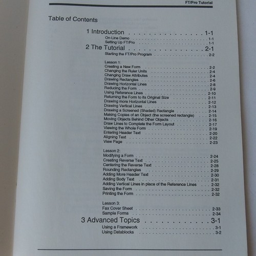 FT/Pro The Graphical Forms Design System Tutorial & Reference Manual - Picture 12 of 14