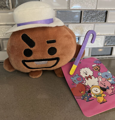 Official BT21 Line Friends Friendly Shooky Hat & Cane Suga BTS