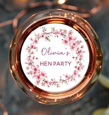 Personalisierter rosa Blumenkranz Getränk Topper Cocktail essbar Oblate Reis Henne Do