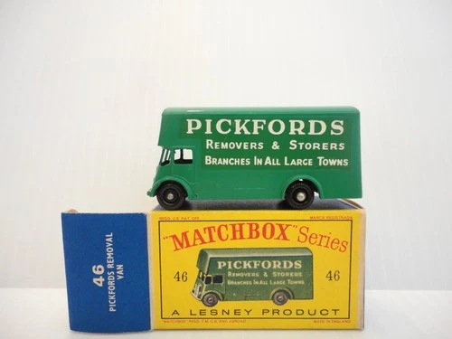 1960 MOKO Lesney Matchbox No.46 'PICKFORD REMOVALS VAN' w/D-box---see photos &