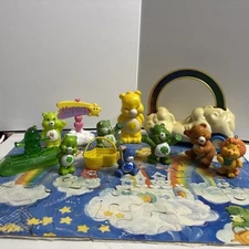 9 Care Bears Figures. good luck, grumpy, Friend Bear, Cloud Car, Brave Heart