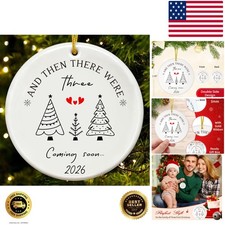 Expecting Baby Ornament 2026 - Ceramic Baby First Christmas Ornament 2025 - P...