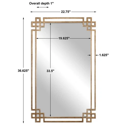 Devoll  - 36.63 inch Mirror - 22.75 inches wide by 1 inches deep Mirrors - Picture 5 of 6