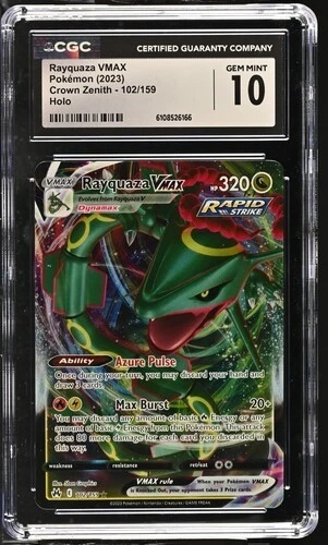 Pokémon Rayquaza VMAX Crown Zenith 102/159 Ultra Rare Holo CGC 10