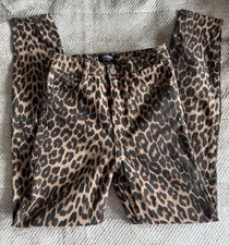 Zara Trafaluc Leopard Jeans Strech Skinny Size 6