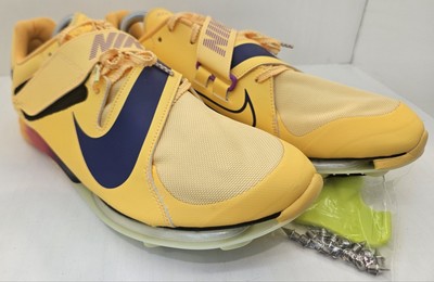 NIKE MEN\'S 8.5 AIR ZOOM LJ ELITE LONG JUMP TRACK SHOES STYLE FZ9326-800 YELLOW NEW Men main image 3