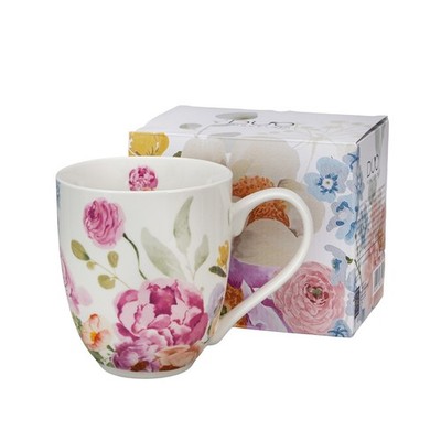 DUO Jumbobecher XXL Juni Flowers Porzellan 1 L