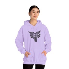 Deadfish Company Chopper Wings Motorcycle Logo Hoodie Biker Crest Sweatshirt