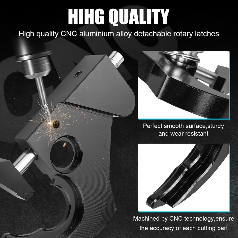 For Harley Backrest Luggage Rack Detachable Locking Docking Latches Clips 2 keys Foto 2 de 4