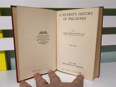 A Student's History of Philosophy: Third Edition! 1945 HC Macmillan Book