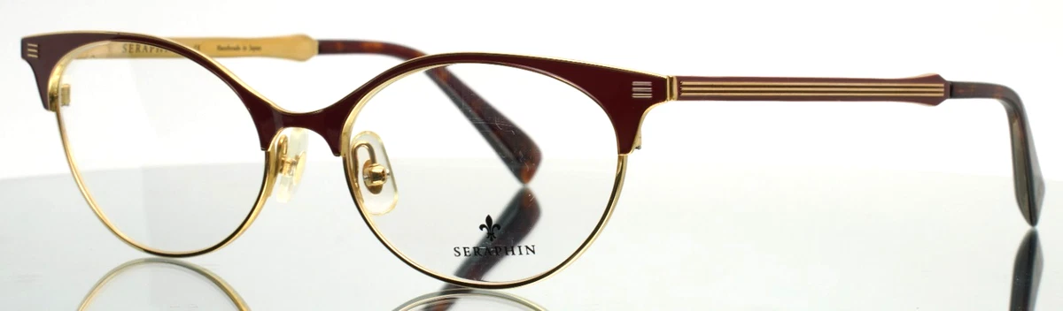 SERAPHIN LAKEVIEW / 8991 Black‎ Eyeglasses Frames 53-17-148mm Titanium Seraphin Japan Stroden Navy Blue 50-24-145 Full Rim  main image 3