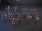 MARX VINTAGE FORT APACHE 54MM INDIANS BUTTERSCOTCH LOT OF 10 Excellent!