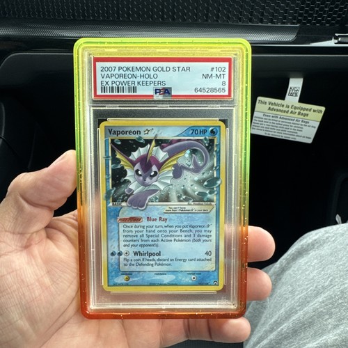 Vaporeon Gold Star 102/108 EX Power Keepers Holo PSA 8